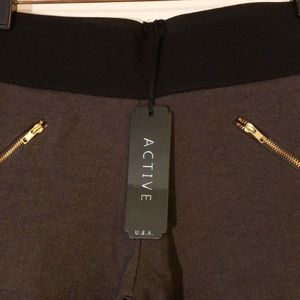 Active Charcoal Gray Leggings Pants Size M